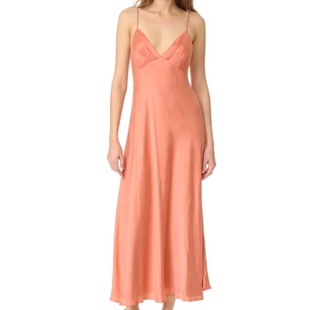 Zimmermann Winsome Satin Slip Midi Dress in Dusty Rose - Picture 3 of 11